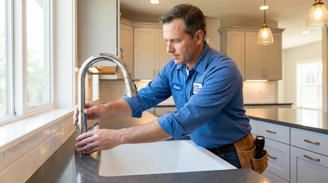 Kitchen faucet installation by Johns Plumbing LLC in Wetumka
